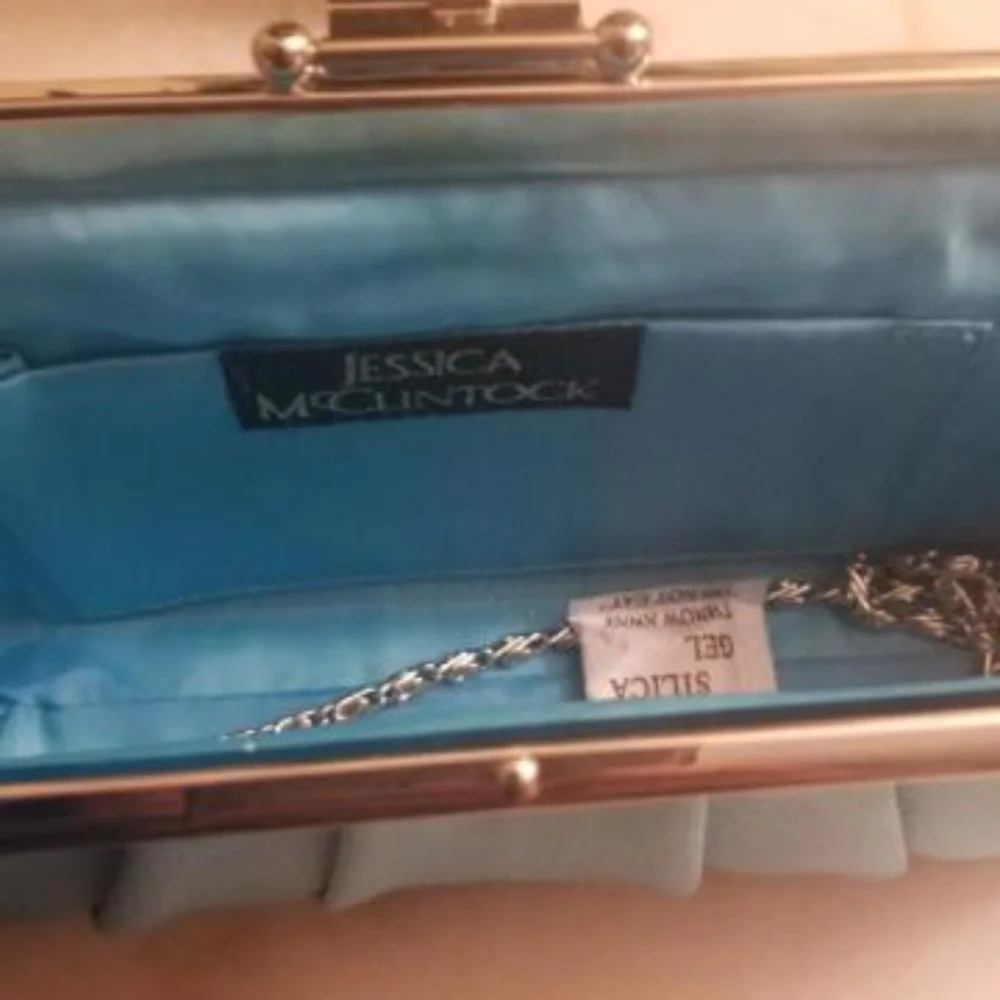 Jessica McClintock Women's Clutch Turquoise, NWT